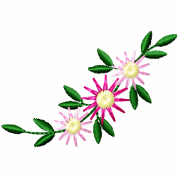 Daisy Flower Embroidery Design 12